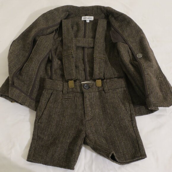 Kids boys houndstooth blazer and built up pants